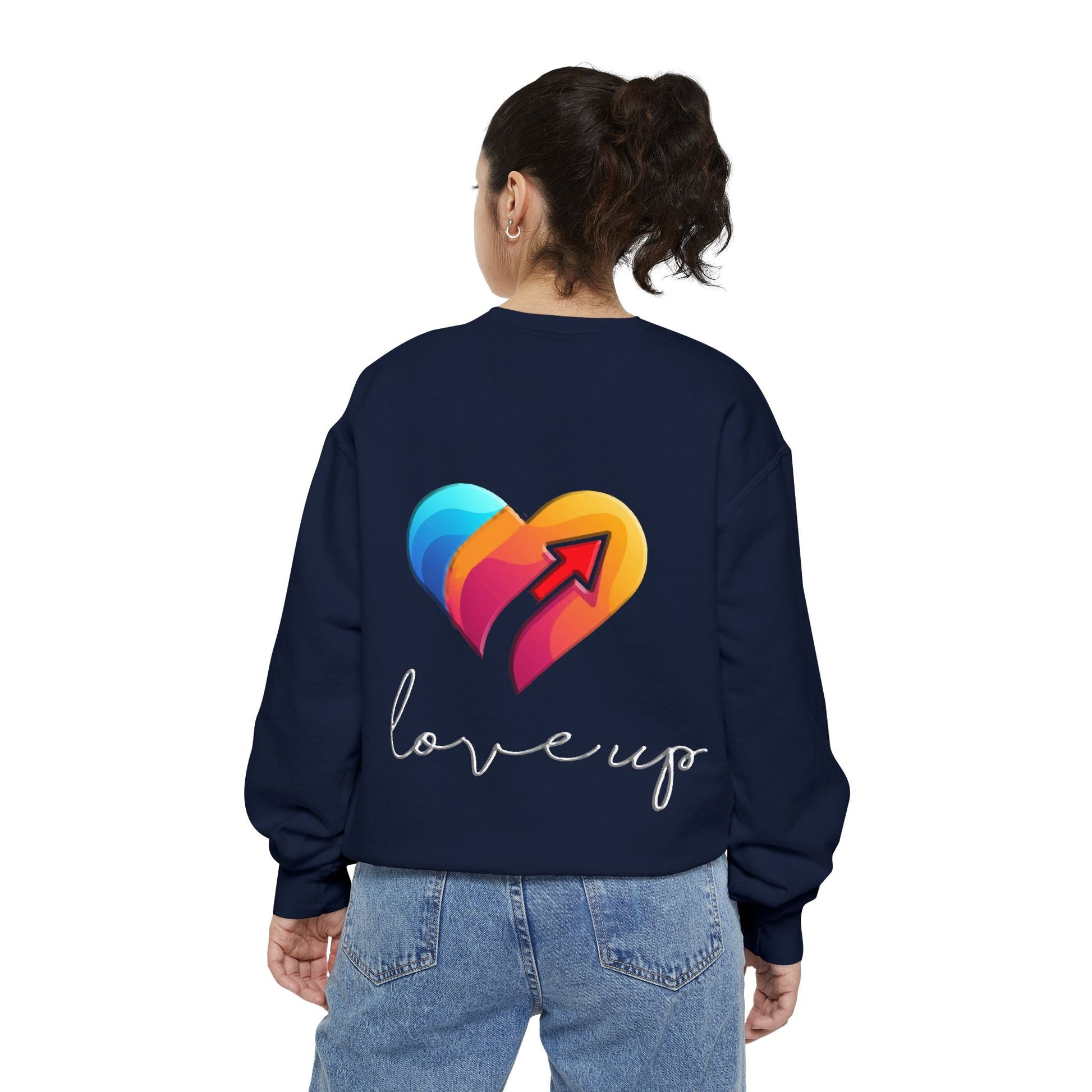 Unisex Garment Dyed Sweatshirt  Love's Up | Soft & Stylish Sweatshirt