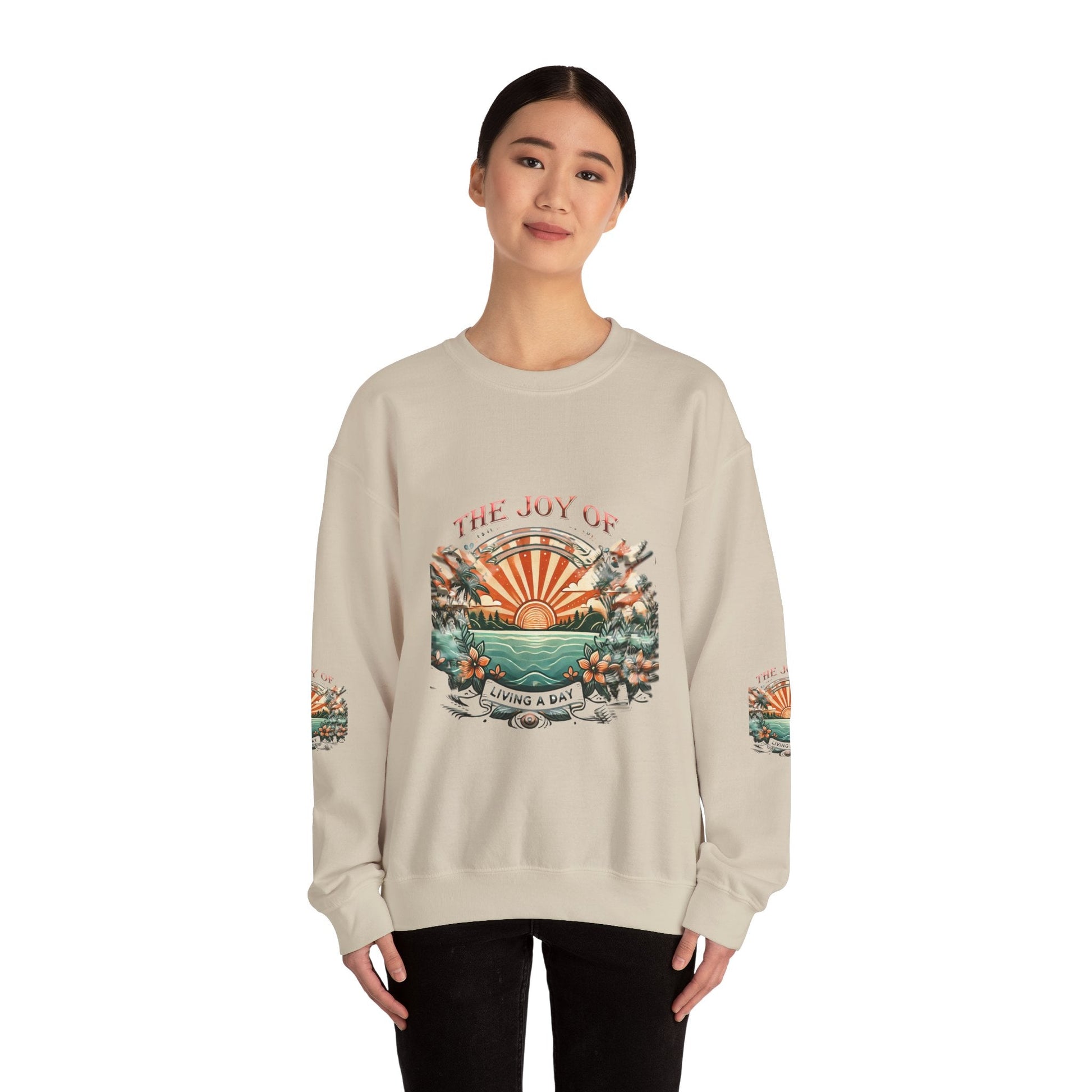 Unisex Heavy Blend - Crewneck Sweatshirt- The Joy Of Living a Day