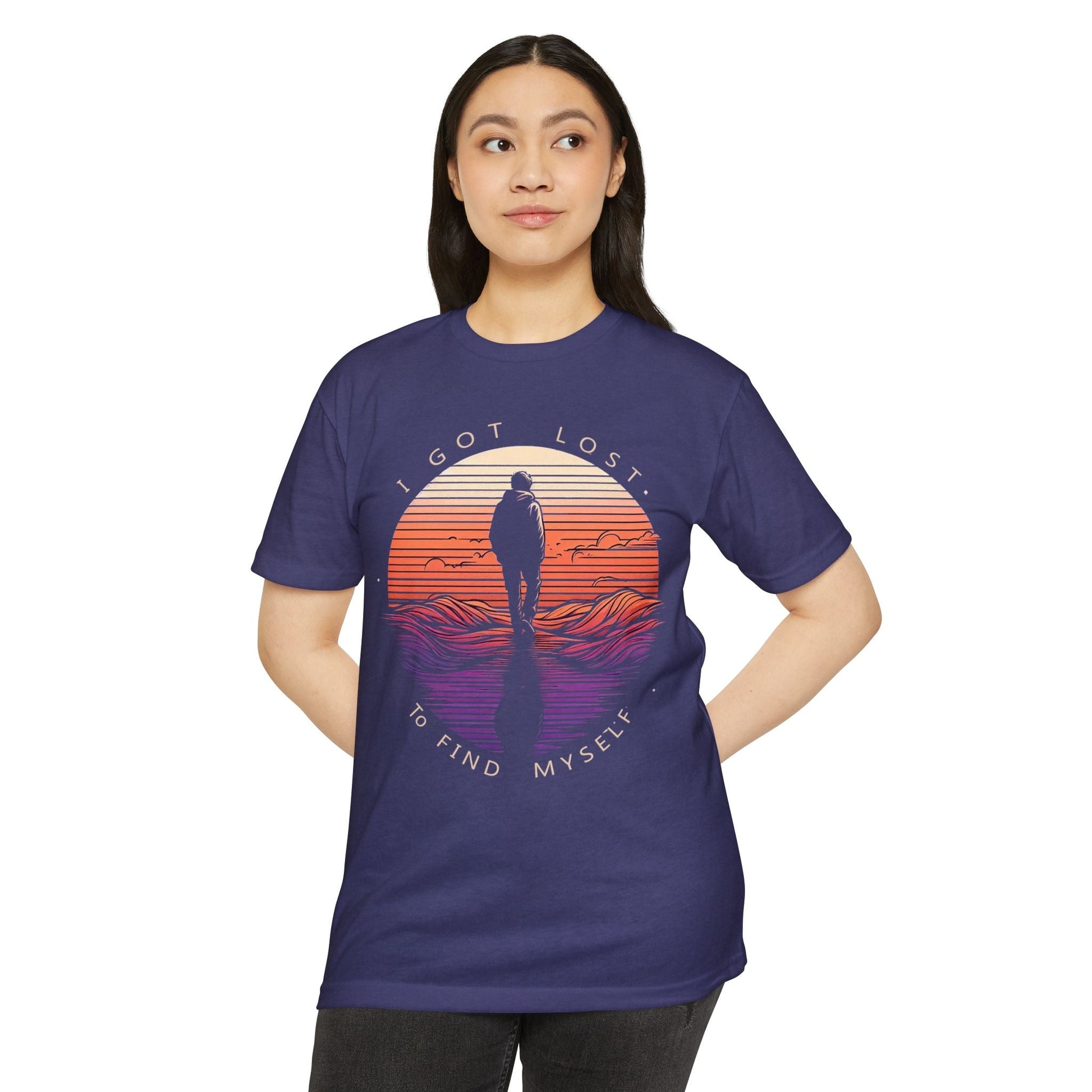 Unisex T-Shirt Lost to Find - Stylish Casual Inspirational Quote Shirt