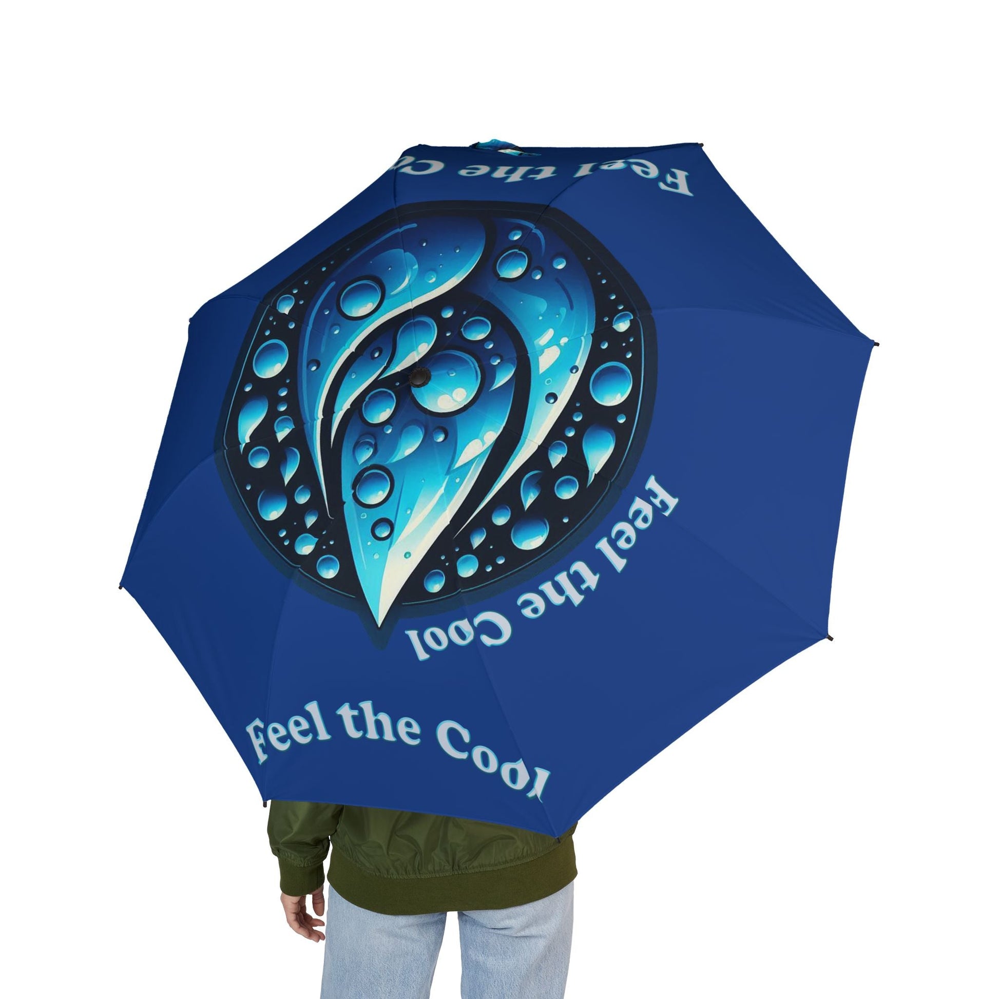 Semi-Automatic Foldable Umbrella - Stylish Sunrise Feel the Cool