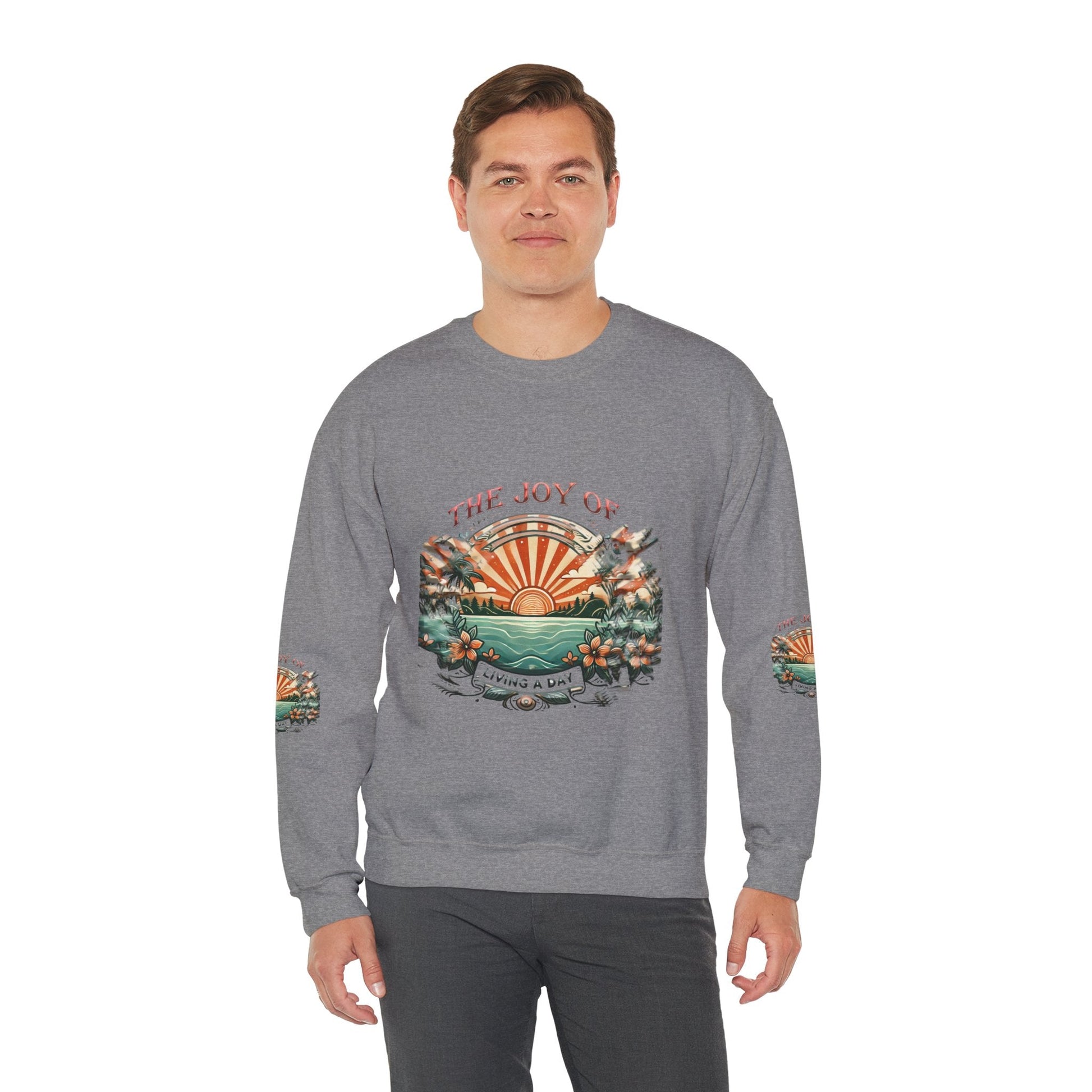 Unisex Heavy Blend - Crewneck Sweatshirt- The Joy Of Living a Day