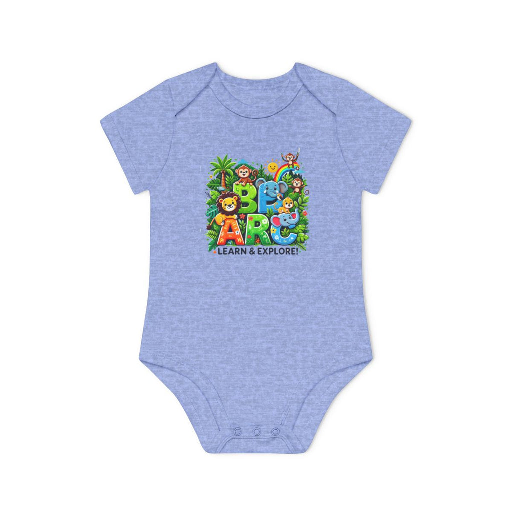 Baby Organic Short Sleeve Bodysuit "Learn and Explore" Soft & Stylish