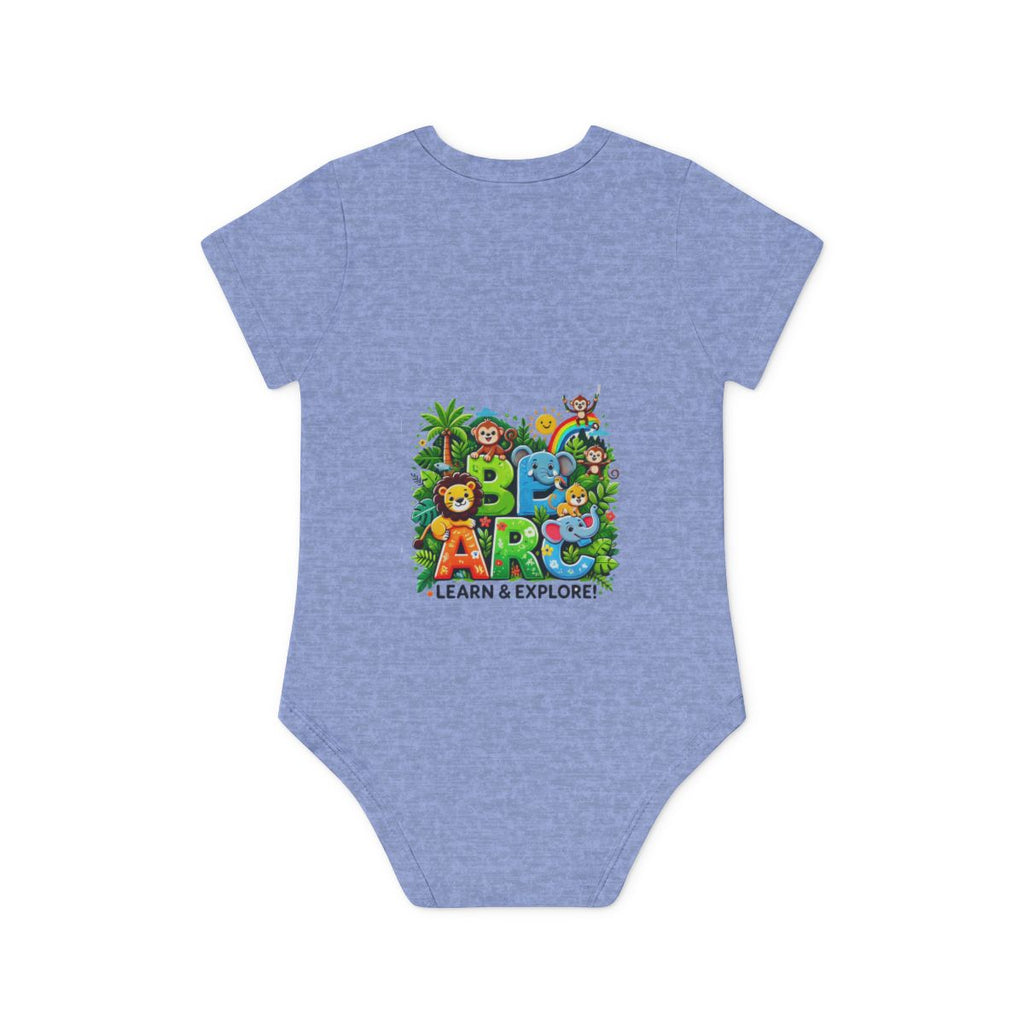 Baby Organic Short Sleeve Bodysuit "Learn and Explore" Soft & Stylish