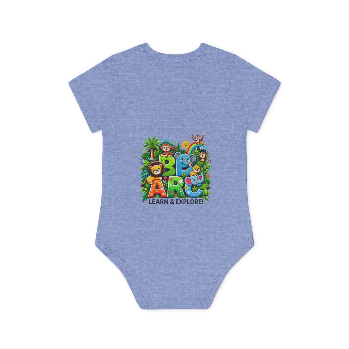 Baby Organic Short Sleeve Bodysuit "Learn and Explore" Soft & Stylish