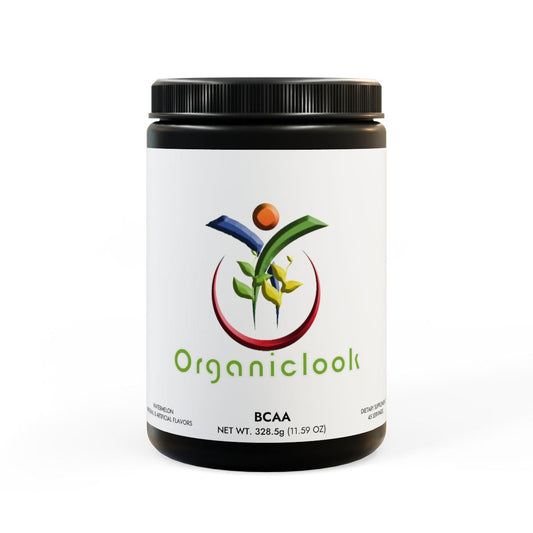 Watermelon-flavored BCAA supplement, 325g container, promotes muscle recovery and performance.