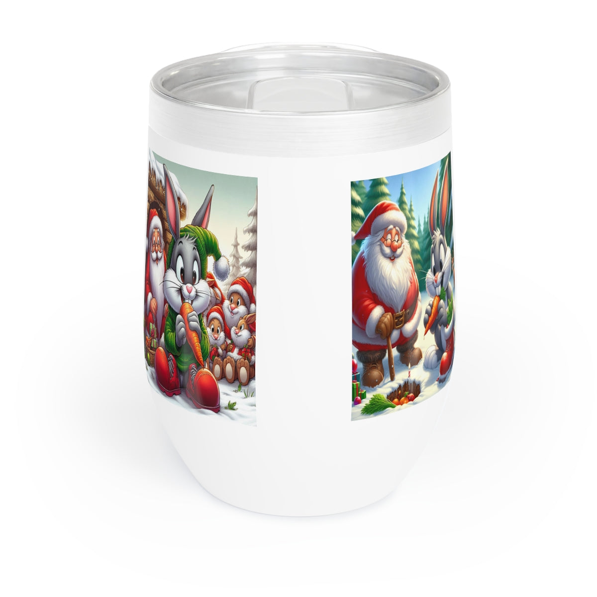 Chill Wine Tumbler "Christmas Design" Insulated & Durable Design