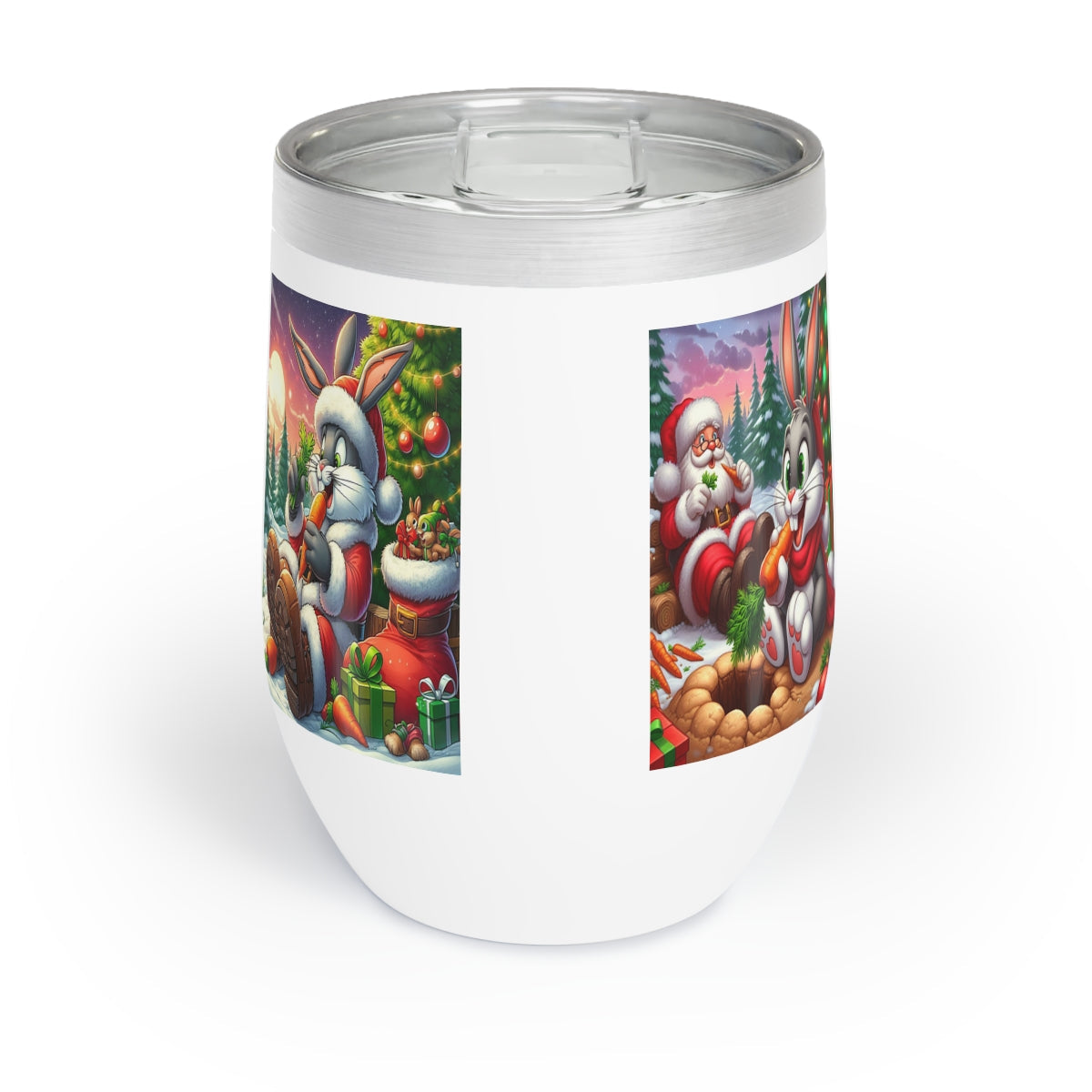 Chill Wine Tumbler "Christmas Design" Insulated & Durable Design