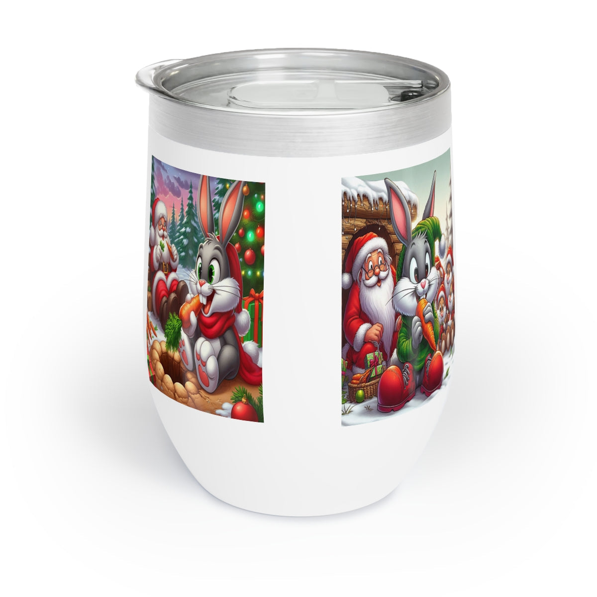 Chill Wine Tumbler "Christmas Design" Insulated & Durable Design