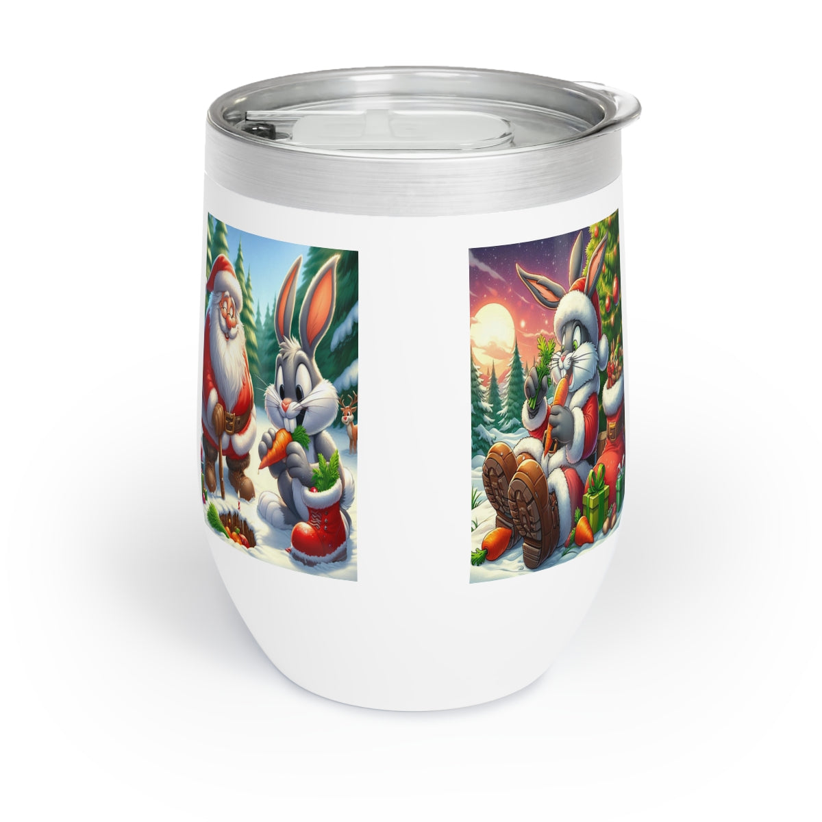 Chill Wine Tumbler "Christmas Design" Insulated & Durable Design