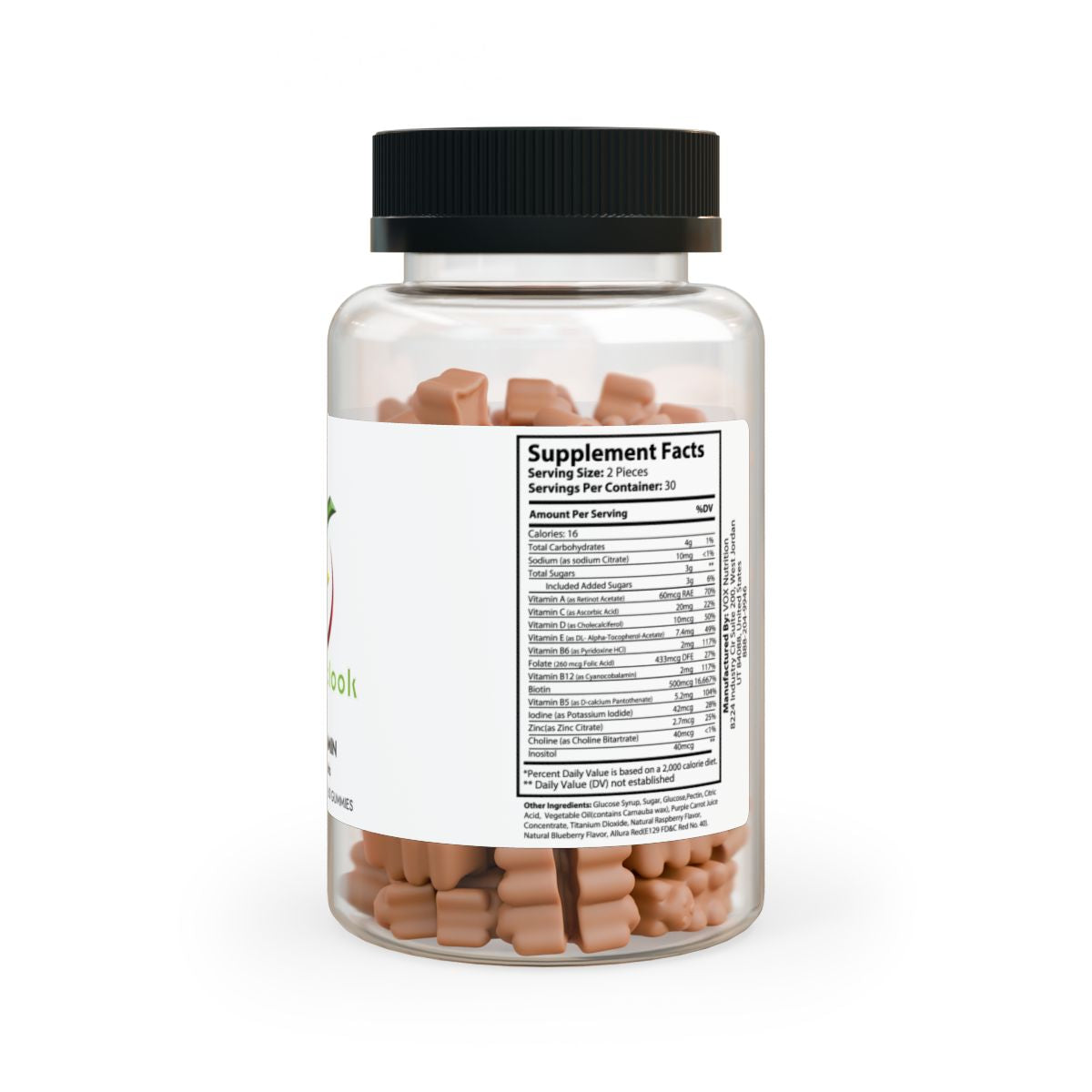 Hair Vitamin Gummies -60 Gum Non-GMO, Biotin-Rich, Lab-Tested Formula