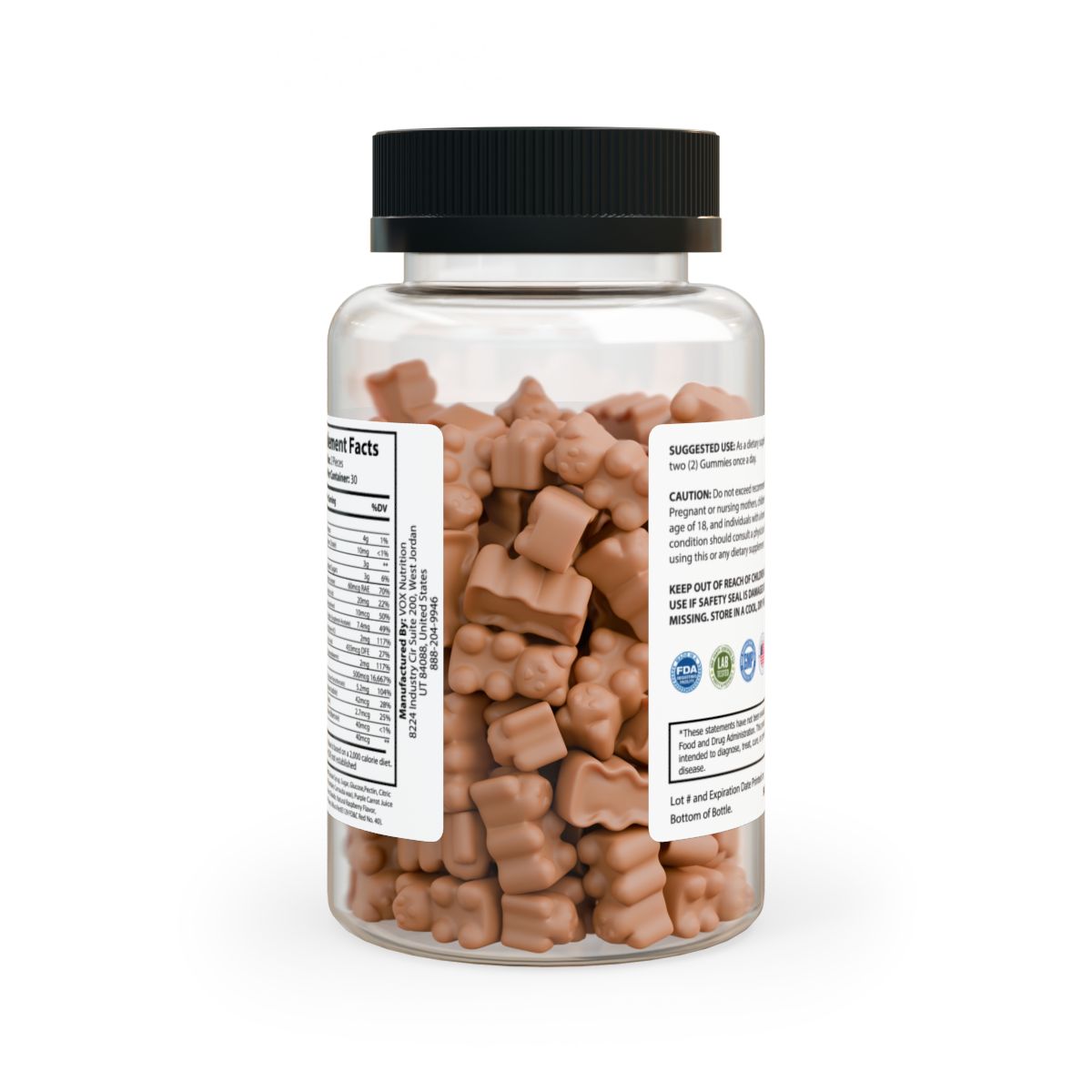 Hair Vitamin Gummies -60 Gum Non-GMO, Biotin-Rich, Lab-Tested Formula