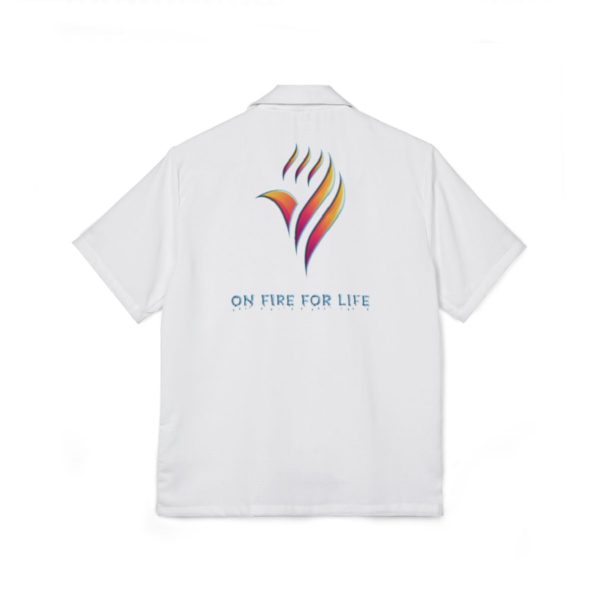 Mens Hawaiian Camp Shirt - (AOP) On Fire for Life