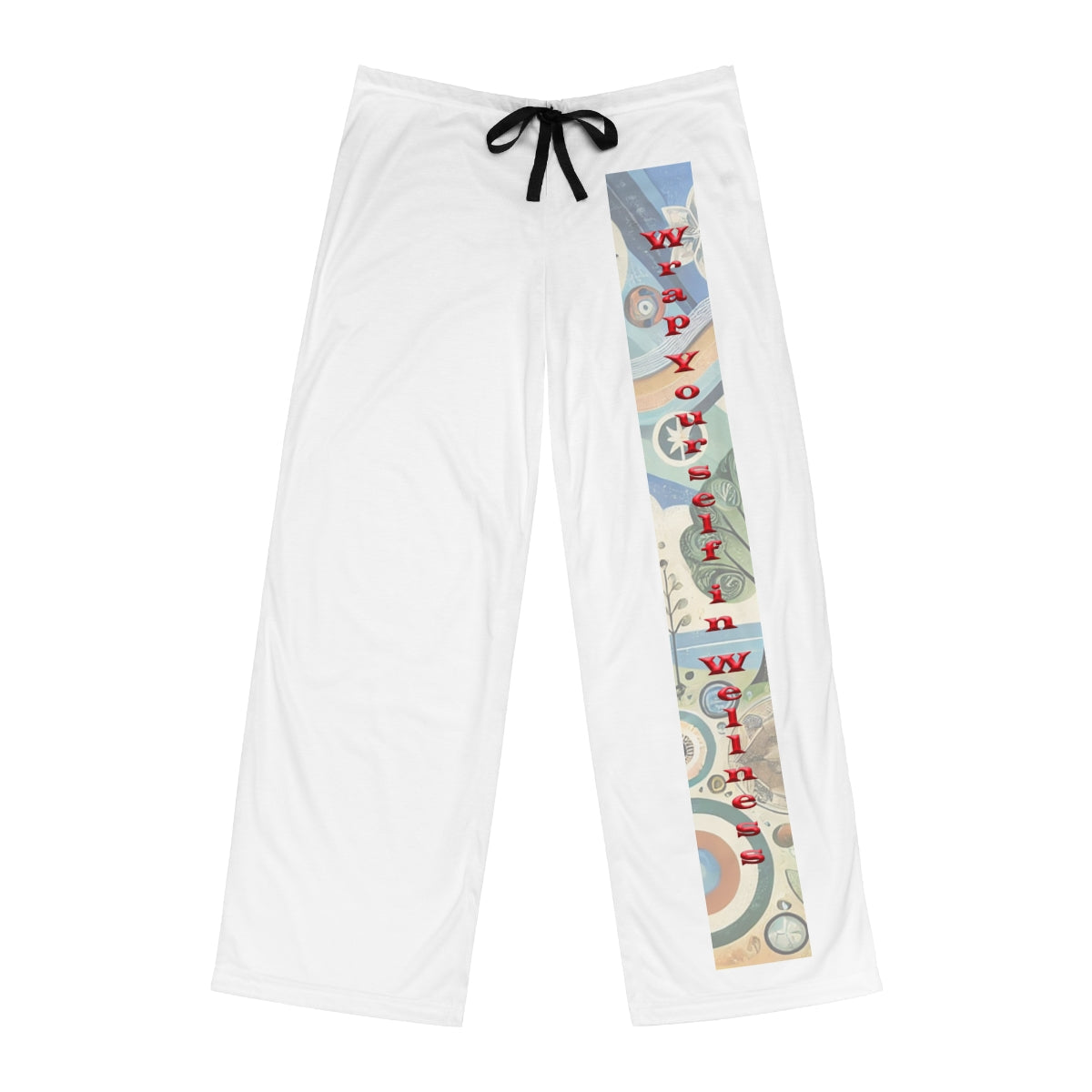 Mens Pajama Pants (AOP) "Wrap Yourself In Wellness" Silky Soft Comfort