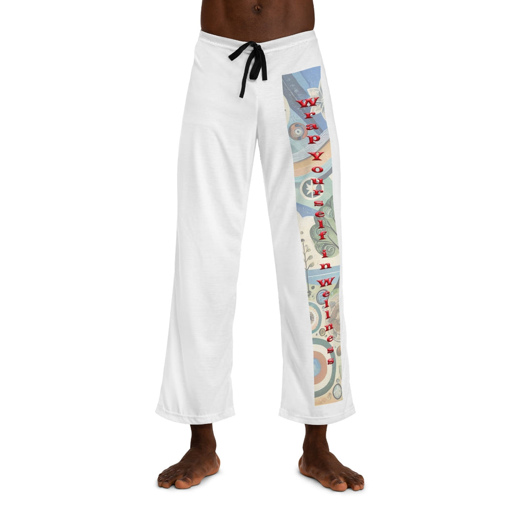 Mens Pajama Pants (AOP) "Wrap Yourself In Wellness" Silky Soft Comfort