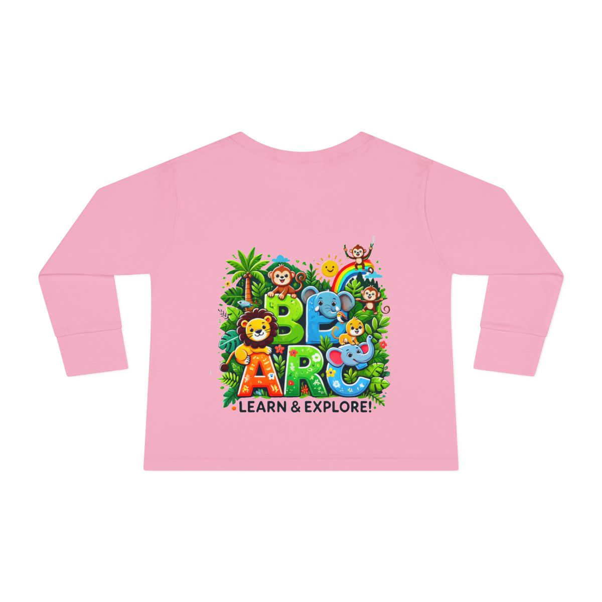 Toddler Long Sleeve T-shirt  Learn and Explore  Soft, Durable & Gentle