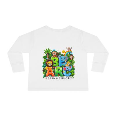 Toddler Long Sleeve T-shirt  Learn and Explore  Soft, Durable & Gentle