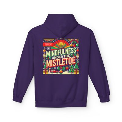 Unisex Midweight Softstyle - Fleece Hoodie Mindfulness Under the Mistletoe